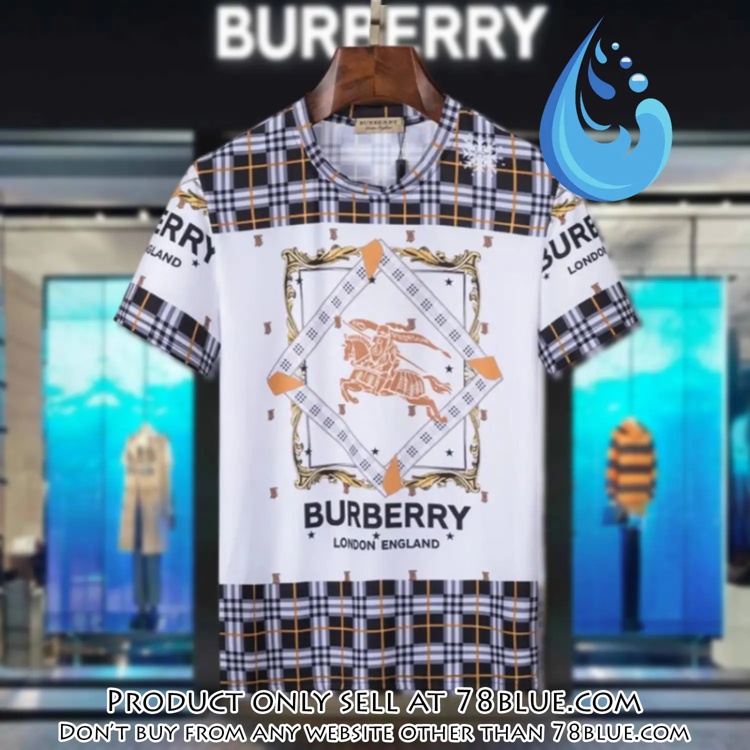 Burberry london england luxury brand tshirt outfit for men women 78b0902910